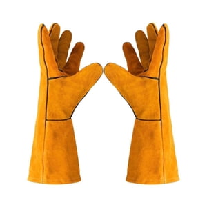 Gants de soudure en double couche épais. Idéal pour . Chaleur & Couper . Confortable & Gants de travail pour hommes durables Gants pour le lavage Gants à travail moyen Gants en latex de grande taille