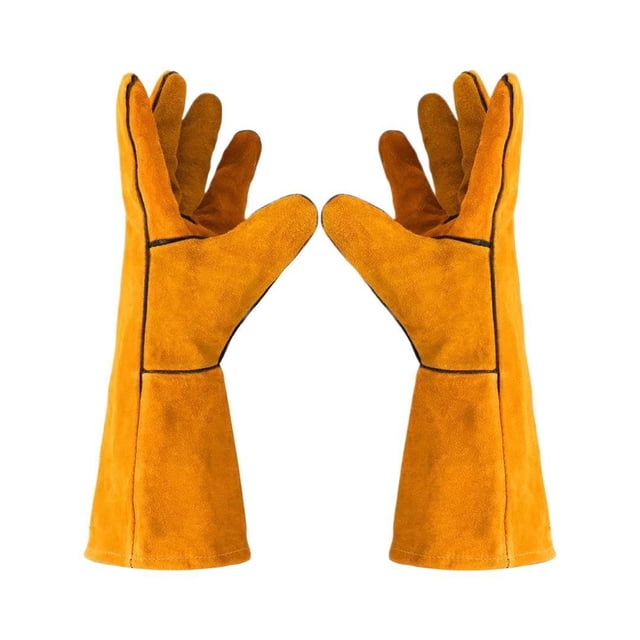 Gloves for Welding Thickened Double Layer Cowhide Durable Heat Comfort Industrial Work Hand