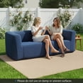 thumbnail image 4 of Gymax Canapé Double Gonflable Portable Sofa Gonflable avec Housse Amovible Bleu, 4 of 10