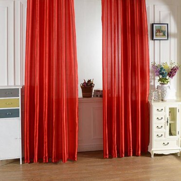 Maoww Nouveau Panneau de Rideau en Satin Couleur Unie avec Poche pour Tringle