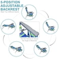 thumbnail image 4 of Costway Ensemble de 2 Chaises de Plage Pliantes avec Table, Chaise Inclinable d'Extérieur à 5 Positions, 4 of 10