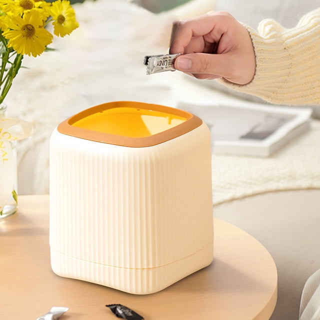 Birdeem Bathroom Trash Can, Bathroom Trash Can, Open Desktop Trash Can Small Plastic Trash Can Bathroom Trash Can Mini Trash Can for Owner or Guest Bathroom Bedroom Garage Laundry Room
