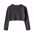 thumbnail image 3 of Timegard Girl Lightweight Cardigan Open Front Button Hollow out Children Comfy Cute Knit Shrug Solid Color, 3 of 6
