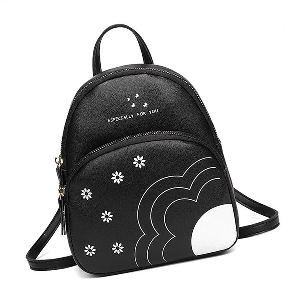 Langgg Women Mini Backpack Fashion Casual Flower Print PU  display picture 1