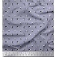 thumbnail image 1 of Soimoi Gray Modal Satin Fabric Phone,Calculator & Monitor Hardware Printed Craft Fabric by the Yard 42 Inch Wide, 1 of 2
