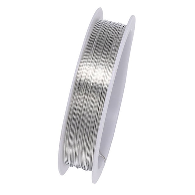Tarnish-Resistant Copper Beading Wire, 0.8mm Diameter, 2.5m/8.2ft per Roll, Rhodium Color, Soft & Durable for DIY Jewelry Making (Necklaces, Bracelets), Handicrafts, Garment Decoration, Flower