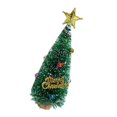 thumbnail image 1 of KLKCMS Mini Christmas Tree Decoration with Snow Frost, Xmas Decor, Small Bottle Brush Green 16cm, 1 of 9