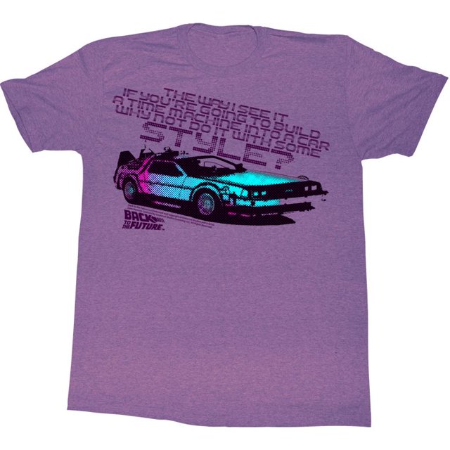 Back to the Future A Little Style Purple Adult T-Shirt