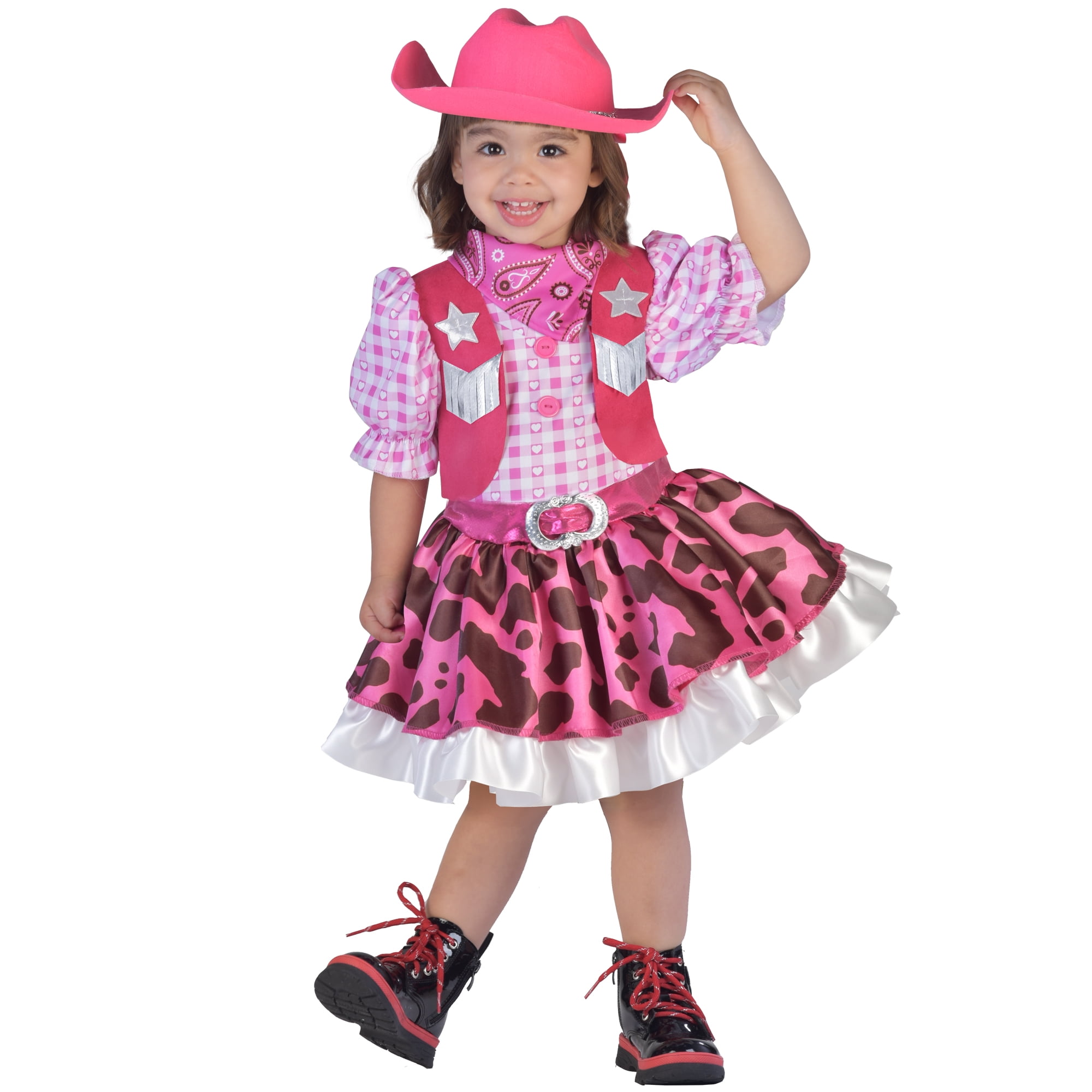 Costume d'Halloween pour enfant Petite Cow-girl Mignonne, Taille 3-4T