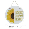 thumbnail image 3 of Door Hanging Decorations Sunflower Welcome 3D Door Hanger Funny Door Hanger Farmhouse Door Hanger Rustic Welcome Sign Spring Festival Wooden Hanging Sign, 3 of 4