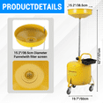 thumbnail image 2 of Réservoir d'Égouttage d'Huile Portable à Air – Capacité de 8 Gallons, Entonnoir Réglable (28-62 Pouces), Roues Pivotantes à 360° et Boîte à Outils Intégrée pour des Changements d'Huile Efficaces au Garage – Orange, 2 of 7