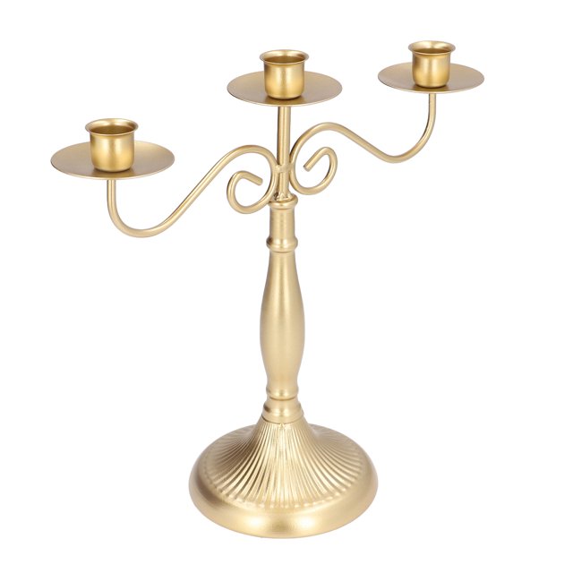 Candlestick Stand, European Style Simple Candle Holders Gold Decorative Iron For Christmas For Home