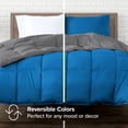 thumbnail image 3 of Bare Home Ultra-Soft Reversible Comforter - Goose Down Alternative - Twin/Twin XL, Gray/Medium Blue, 3 of 8