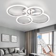 thumbnail image 1 of Vloitgol Modern LED Ceiling Light Fixture, 4 Rings Dimmable Flush Mount Ceiling Light with Remote, Acrylic Close to Ceiling Lighting Fixture for Low, 1 of 7