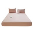 thumbnail image 4 of SIfdSeng Get it Fast Piece Thickened Solid Color Bed Cover Class A Full Solid Color Washed Baby and Grade Bedspread Cover Imitation Pure Bed Sheet Cover for Summer, 4 of 5