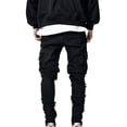 thumbnail image 4 of LSLJS Men's Side Pocket Trousers With Zipper Placket Skinny Jeans, 4 of 6
