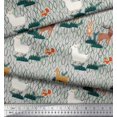 thumbnail image 3 of Soimoi Satin Silk Fabric Rabbit,Sheep & Deer Kids Decor Fabric Printed Yard 42 Inch Wide, 3 of 3