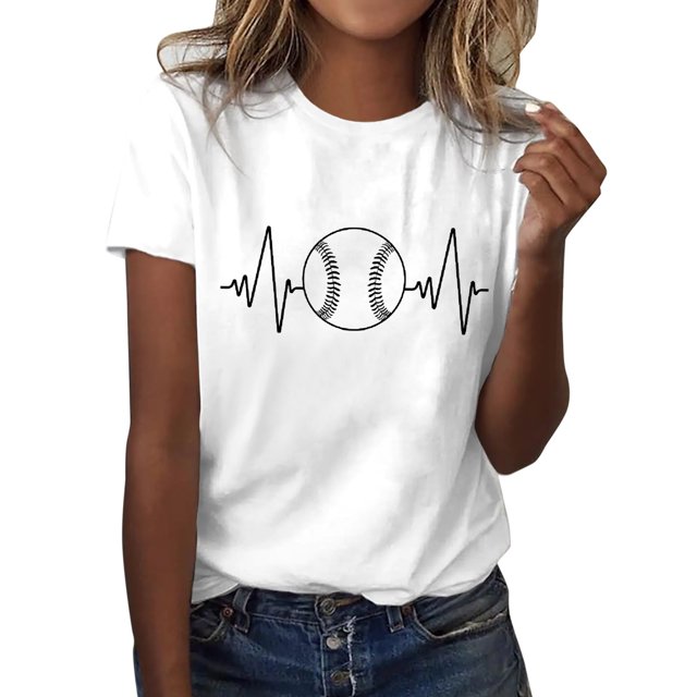 adviicd Hauts pour Femmes T-Shirts Décontractés Tendance d'Été Col Rond Manches Courtes Basique Blanc,G