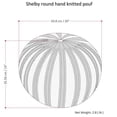 thumbnail image 5 of Simpli Home Shelby Boho Round Hand Knit Pouf in Slate Gray Cotton, 5 of 5
