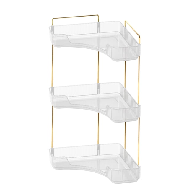 Birdeem 360 Rotating Cosmetics Storage Rack Corner Toilet Storage Box Light Luxury Bedroom Jewelry Cosmetics Decoration Storage Rack
