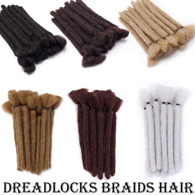 6” Dreadlock Extension Handmade Dread Synthetic Soft Fax Locs Crochet Twist Braiding Reggae Hair Hip-Pop Hair Box Braiding For Men Grey 6”-8g