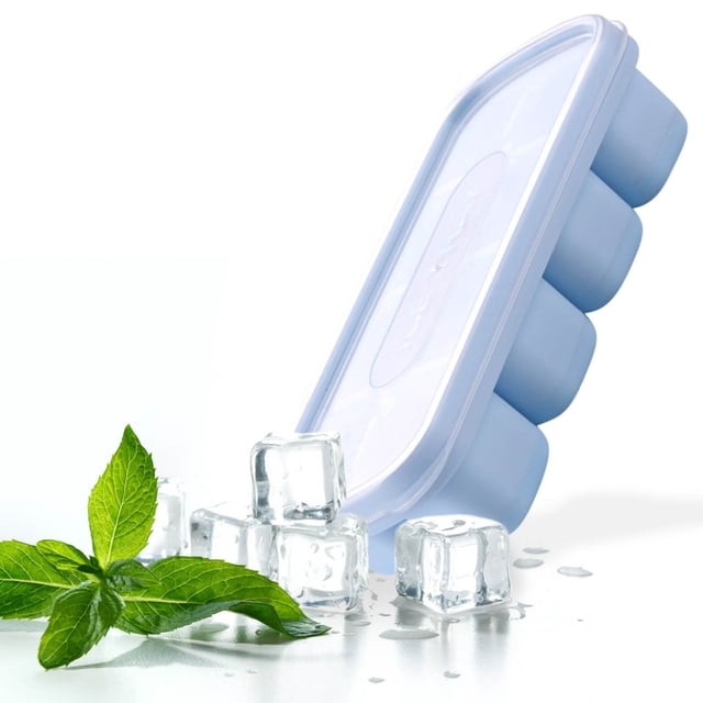 SEMPAI Lce Trays Ice Tray With Spill-Resistant Removable Lid Stackable & Easy-Release Ice Trays 8 Ice Trays Suitable For Cocktail Whiskey Chocolate Up to 45% off Clearance New Year's Day