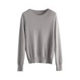 thumbnail image 5 of ManxiVoo Chandail à Col Rond Manches Longues Tricoté pour Femmes avec Capuche pour Automne Hiver Tenue Décontractée Taille TG Gris Foncé, 5 of 5