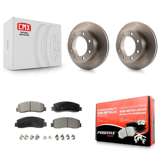 Transit Auto Front Disc Brake Rotors and Semi-Metallic Pads Kit for Car Ford F-350 Super Duty F-450 K8F-100144