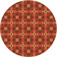 thumbnail image 1 of Ahgly Company Tapis d'Intérieur Lavable à la Machine, Carré, Transitionnel, Orange Rouge Orange, Tapis de Zone, 3 Pieds Carré, 1 of 7