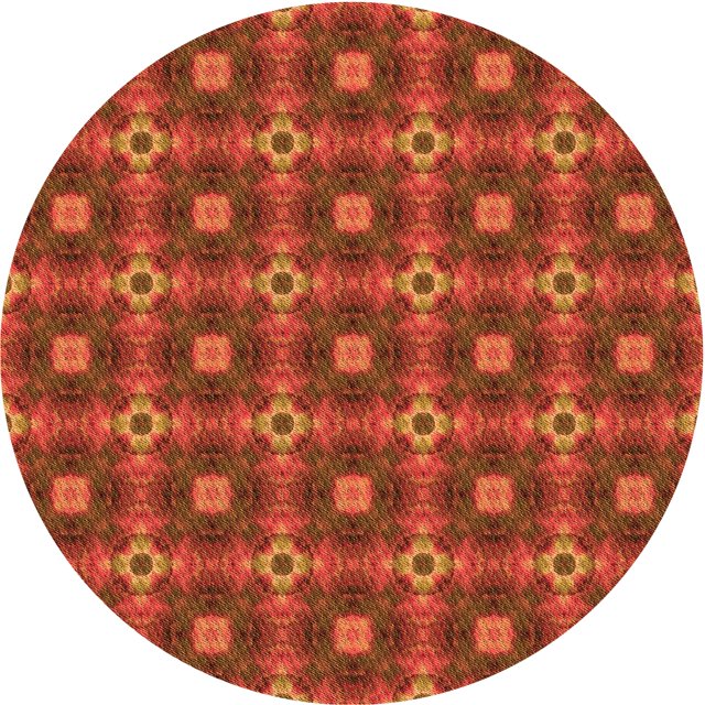 Ahgly Company Tapis d'Intérieur Lavable à la Machine, Carré, Transitionnel, Orange Rouge Orange, Tapis de Zone, 3 Pieds Carré