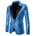thumbnail image 1 of Sky Light Blue Jackets for Man Fall Winter Work Office Formal Date Night Evening Dressy Cocktail Sequin Sparkly Glitter Basic Jackets Blazer Outfits Mens Button Up 2025 S, 1 of 3