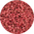 thumbnail image 1 of Ahgly Company Tapis d'Intérieur Ronds Transitionnels Rouges Lavables à la Machine, 8 Pieds Rond, 1 of 7
