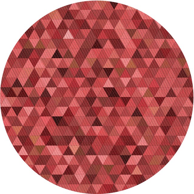 Ahgly Company Tapis d'Intérieur Ronds Transitionnels Rouges Lavables à la Machine, 8 Pieds Rond