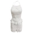 thumbnail image 4 of SHIXIAOO Ensemble Jupe pour Femmes Robe Décontractée Sans Manches avec Mini Jupe Tenue pour Usage Quotidien et Loisirs Ensemble Polyvalent 2 Pcs Shorts de Bain Grande Taille Jupe de Costume d'Affaires pour Femmes Filles Longues, 4 of 5