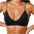 thumbnail image 4 of Jovati Soutien-gorge Quotidien pour Femmes, Style Triangle Sans Coutures et Sans Armatures avec Bretelles Fines Ajustables, Mélange Doux Polyester-Spandex, Coupe Détente à Encolure en V, Conception Respirante et Ventilée, 4 of 6