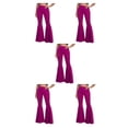 thumbnail image 1 of Decodeary Pantalon Confortable Taille Haute Léger Extensible Bas Cloche Violet m 5Set, 1 of 6