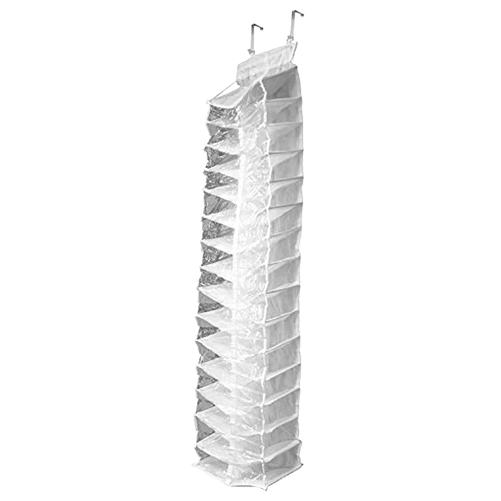 Ideaworks Shoes Away - Over The Door Hanging Shoe Organizers Shoe Racks 30 Section Hanging Shoe Shelves