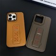 thumbnail image 2 of Luxury New carbon Fiber Patterned Leather Phone Case For iPhone 15 14 13 12 Pro Max HDD Pivot Stand Shock Absorbing Back Cover DMH, 2 of 6