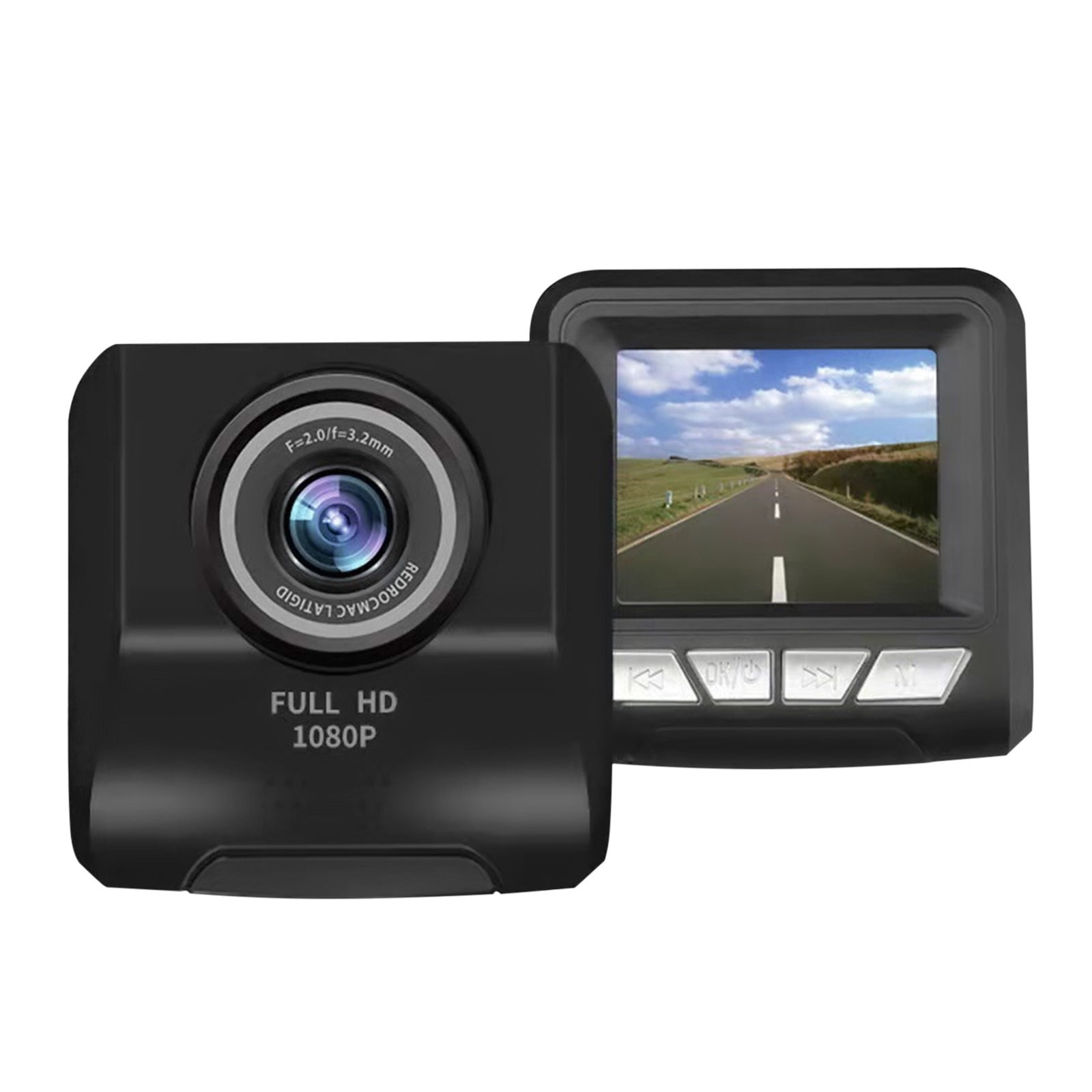 Kieccall Dash Cam FHD 1080P - 3.0 Inch Mini Screen Dashboard Camera With Night Vision, Supports 64GB Card & Loop Recording