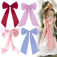 thumbnail image 1 of Large Bow For Room Decor 40x24 Inches Satin Ribbon Tie Birthday Decorations Giant Hanging Wall Decor For Ballerina Girls, 1 of 9