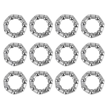 12 Pcs 20.5mm x 7 Ball Bearing Cages Crank Bearings Wheel Bearing Retainer for Bicycle Silver Tone