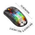 thumbnail image 4 of Rbaofujie Gaming Mouse Wireless Gaming Mouse With Full Transparent Design,Double Mode 2.4G/Bluetooth/wire Mouse,3D RGB Backlit,Ergonomic Silent Mouse With 7 Buttons, Rechargeable Mouse, 4 of 5