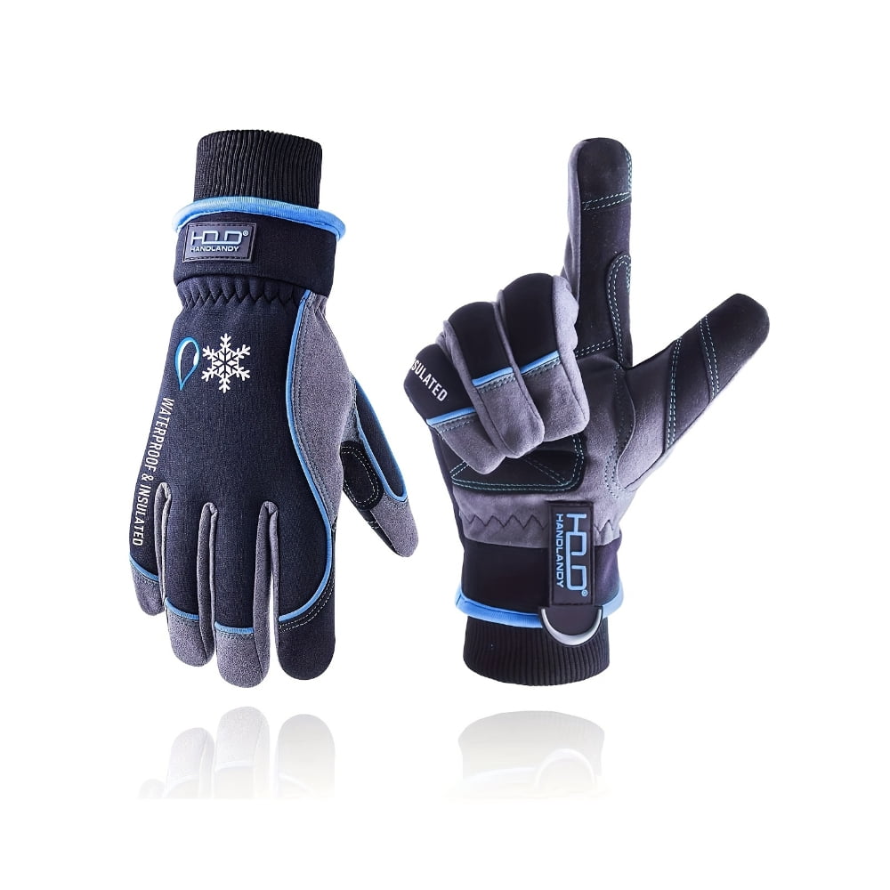 OUSITAID Stretchable Waterproof Insulated Work Gloves - Super-Thermal Touch Screen Nonslip Grip - Unisex Winter Sports & Outdoor Glove Liner for Extreme Cold Weather