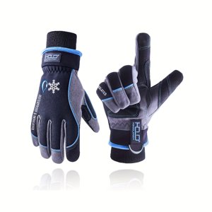 OUSITAID Stretchable Gants de travail isothermes imperméables - Poignée antidérapante écran tactile super-thermal - Sports d'hiver unisexes & Linge de gants extérieur pour un temps extrêmement froid