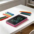 thumbnail image 1 of Portable Writing and Drawing Tablet with Clear Lock Screen, 17.5 x 9 cm Plastic Case, Reusable LCD Screen, Lightweight Art Supply Storage for Students and Kids, 1 of 6