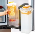 thumbnail image 1 of 1.7L Refrigerator Water Bottle with Fruit Filter – Large Capacity Plastic Cold Beverage Pitcher for Fridge Door Use, 1 of 8