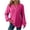 Hot Pink Long Sleeve Shirts for Women, variant on Nfurl Waffle Knit Tops for Women Long Sleeve V Neck Shirts Dressy Casual Solid Color Blouses Ladies Fall Tunic Top Sky Blue M