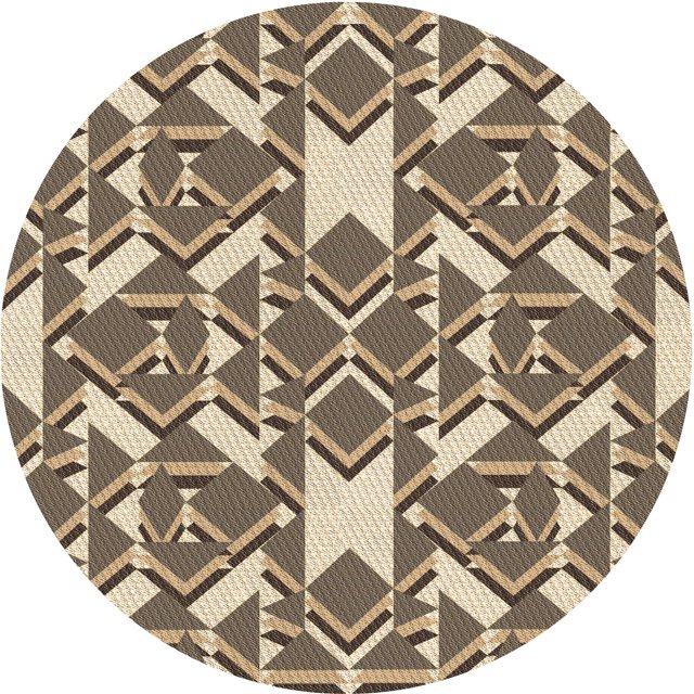 Ahgly Company Tapis d'Intérieur Ronds Transitionnels Lavables à la Machine, Brun Café, 6 Pieds Rond