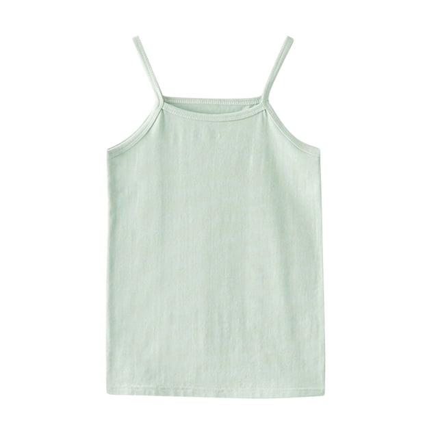 Birdeem Chemises pour Enfants Sans Manches T-Shirt Graphique Uni Col Rond Crop Top pour Filles et Garçons Débardeur Tee