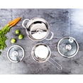 thumbnail image 5 of TOYTEXX 2 PCS Stainless Steel Pot Set, 20cm Soup Pot and 16cm Sauce Pot, 5 of 5